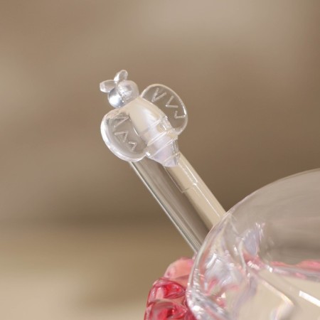 Glass jar for honey and jam with a spoon "Rose", 240 ml, 9.5 × 12 cm-4