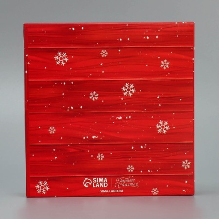 Folding box "New Year's Parcel", 14 x 14 x 3.5 cm, New Year-5