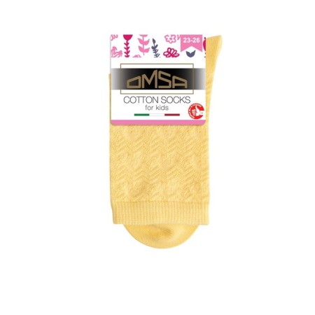 Nosk children's Omsa Kids Calzino 22A02 Lemon openwork, size 31-34