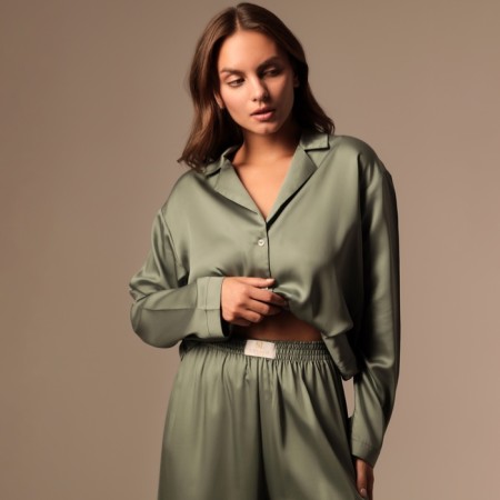 Home suit (shirt and trousers) SL Home p. M, green-1