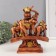 Souvenir Polystone "Three Cash Elephants on a But with Coins" under a tree 24.5x19.5x7.8 cm
