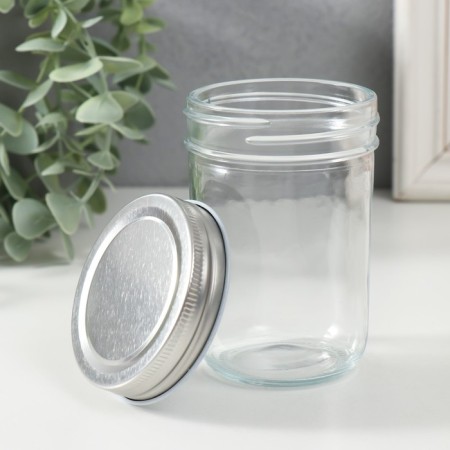 Bank for candles glass with a “transparency” lid 250 ml 7x7x9.5 cm-1