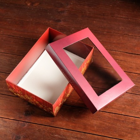 Gift box, with a window, the Christmas team, 24 x 17 x 8 cm-2