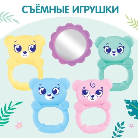 Musical developmental rug with piano, Russian voice acting, light, blue color-7