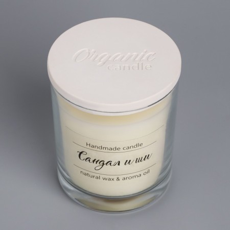 A candle in a glass flavored "sandalwood and shi", 7x7 cm, 27 hours-5