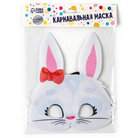 Carnival mask "bunny" with a bow-2