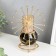 Summary metal per 1 candle "Ferris wheel" gold in black marble 20x14x9 cm