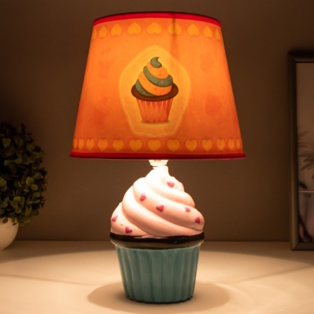 The desktop lamp with the lampshade "Pies in the blue cup" E14 40W 30x20x20 cm-2