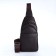 Male sling bag made of artificial leather, brown color