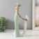 Souvenir Polystone "Mom with daughter" Green with wood color15.5x9.5x30 cm