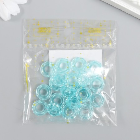 Beads for creativity Plastic "Gaika" set of 20 pcs Blue 1.3x1.3x0.5 cm-3