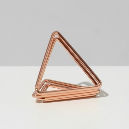 Tsentic holder with a “triangle” clip set 5pcs, 2.4 × 2.4 × 1.2 cm, color pink gold-2
