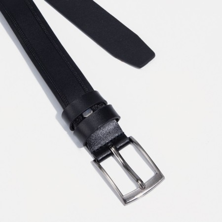 Building belt, width 3 cm, screw, metal buckle, black color-1