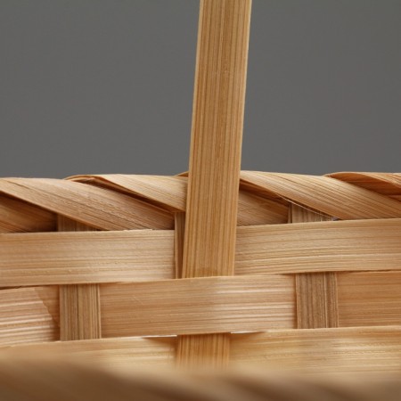 A set of wicker baskets, D19x9/32 cm, d22x9.5/34 cm, d25x10/36 cm, 3pcs, bamboo-5