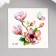 Tattoo on the body color "Blooming rosehip with a butterfly" 6x6 cm