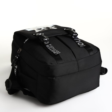 Youth backpack from lightning textiles, 5 pockets, black color-4