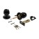 Latch 1103, with a key, glossy black color