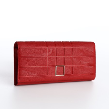 Women's wallet on magnet, red color
