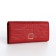 Women's wallet on magnet, red color
