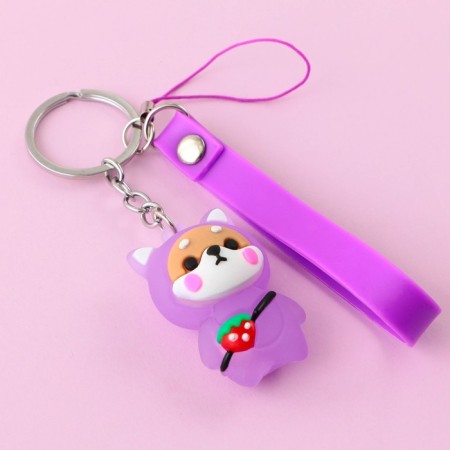 A keychain for keys with a flashlight “Shine with happiness”, 3 x 9.5 cm-3