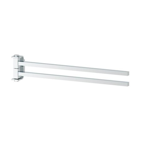 Twisting towel holder double 40 cm, chrome