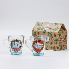 Set of glass mugs 