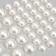 Sticker of plastic rhinestones "Half -dash of different sizes" white 9.5x11 cm