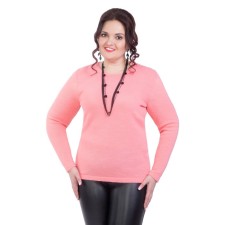 Female jumper, size 52, coral color