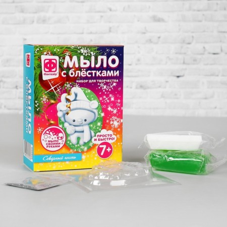 Soap with sparkles Figure “New Year. Northern Guest "