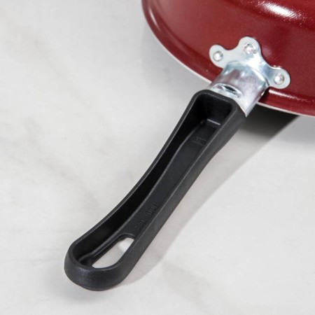 Stein "Expert", 1.7 l, d = 20 cm, plastic handle, glass cover, anti -stick coating, burgundy color-4