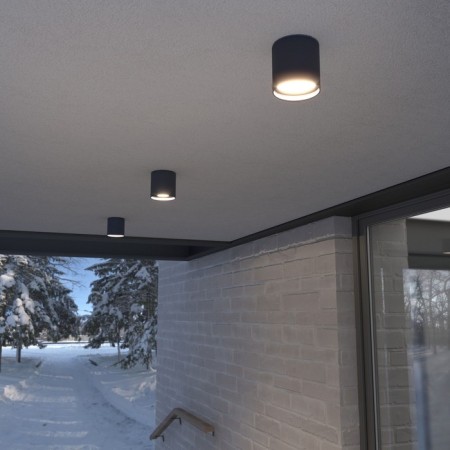 Ceiling lamp (SPOT) Elektrostandard, Light Led 10 W, 80x80x110 mm, IP54, Black Color Black-1