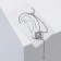 Earring "Kaff" Planet, white color in silver