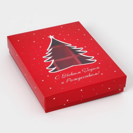 Box for sweets 12 pcs "Festive" 19 x 15 x 3.6 cm-3