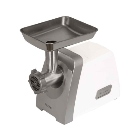 Electric meat grinder Pioneer MG120, 2000 W, reverse, 1 speed, white-gray-1
