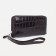 Women's wallet with lightning, with a pen, brown color