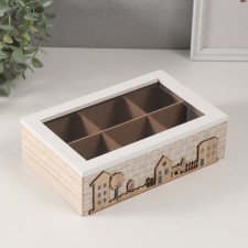 Casket wood 6 divisions 