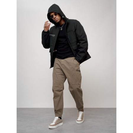 Sports male jacket, size 48, black color-12