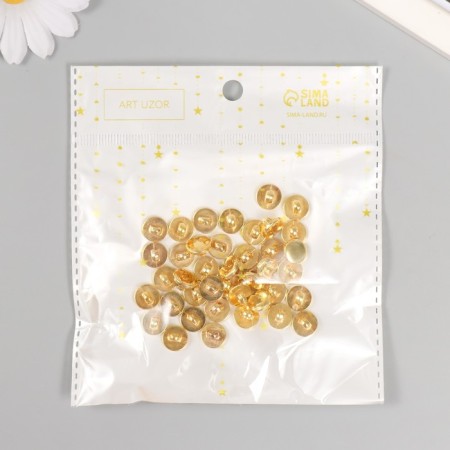 Buttons plastic on midnight "gold" 1 cm set 40 pcs-3