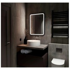 Comforty mirror Nobilis 60, LED back, contactless sensor, black color, 60x80 cm