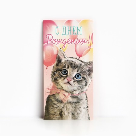 Money envelope "Happy Birthday!" meow, 16.5 × 8 cm-1