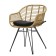 Vetle Bent chair, 560 × 570 × 810 mm, artificial rattan, beige color / black