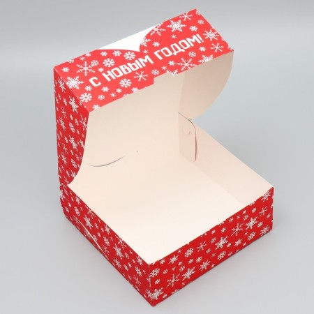 Folding box "Grandfather Frost", 25 x 25 x 10 cm, new year-3