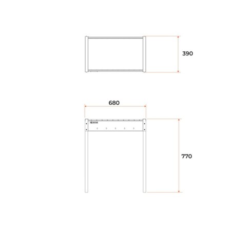 Charger "Mah 201" 67.6 x 39.7 x 76.7 cm, 2 mm-2