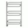 Water towel Terminus "Jupiter" P9, 500x800 mm, lower connection, chrome