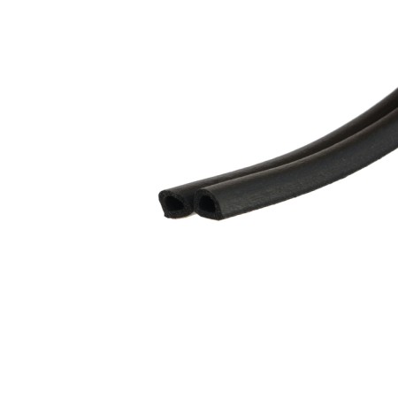 Rubber tundra seal, profile d, size 9x8 mm, black, in packaging 10 m-5
