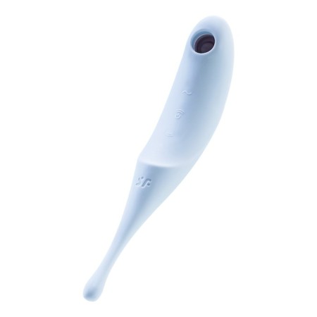 Vacuum-wave contactless stimulator of the Satiffyer Twirling Pro clitoris, silicone, blue color-9