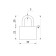 The castle of a hinged suitcase, medium, 30x42 mm, yellow