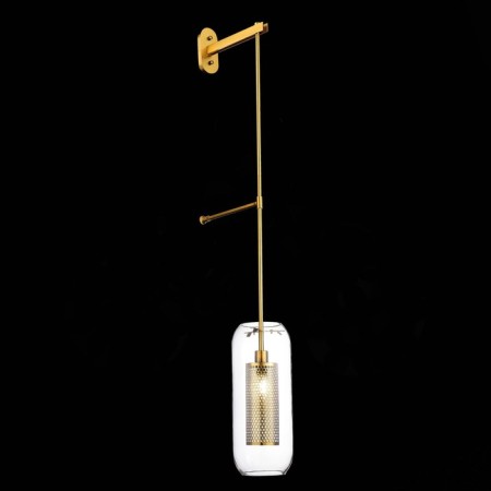 Sconces st. SL1048.311.01. Gerrit. 1x40 W, E14, 15x120 cm, brass color-1