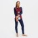 Women's costume (pants/jumper), indigo color/burgundy, size 44