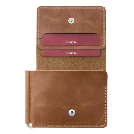Z-907-40 purse with a clamp Z-933, brown light. Pulap - 40-5